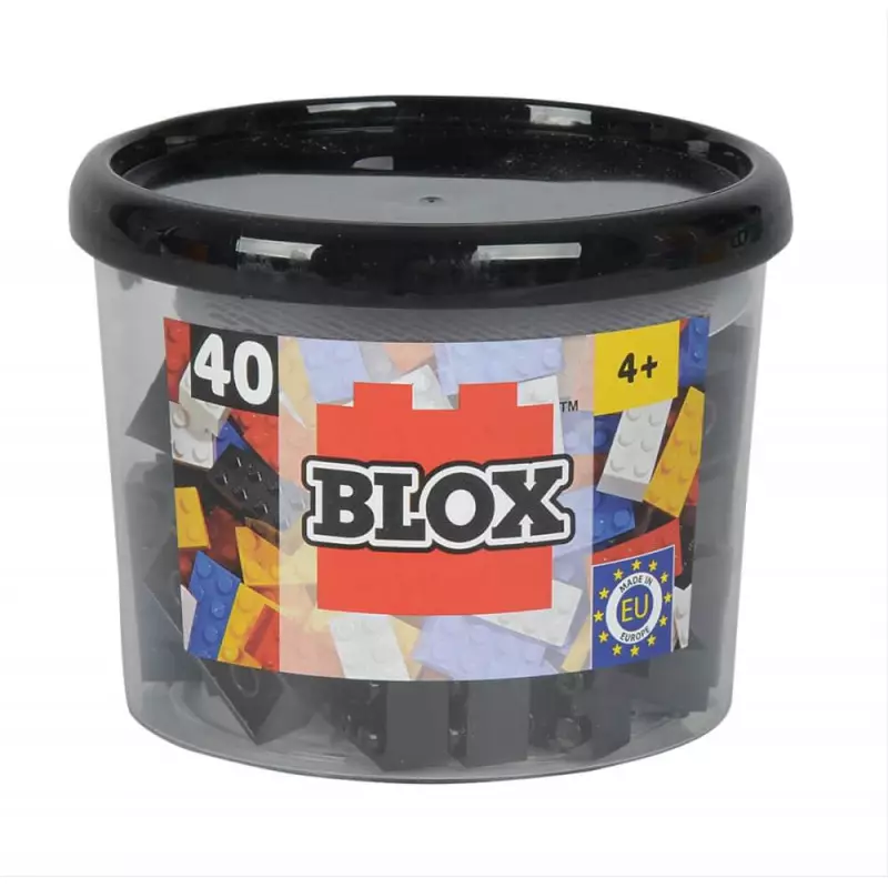 Blox, 40 Steine In Dose, Schwarz