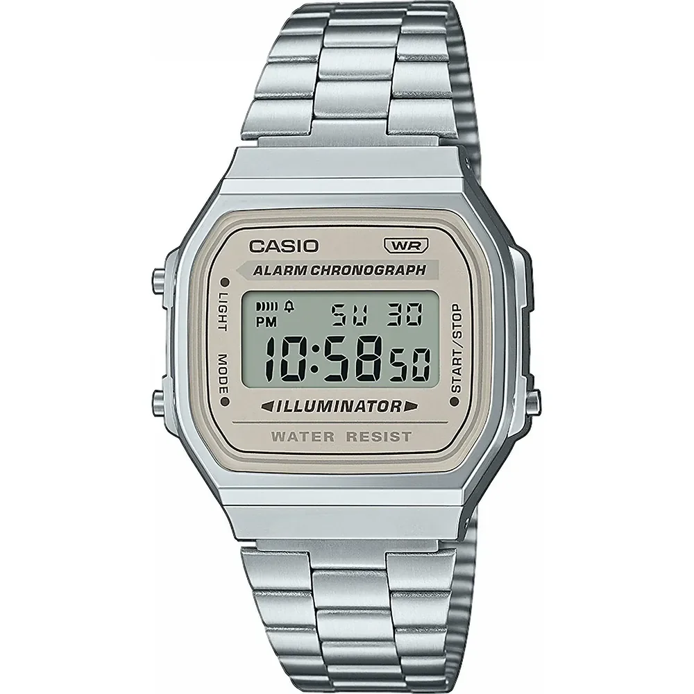 CASIO A168WA-8AYES Casio Vintage Silber/Creme