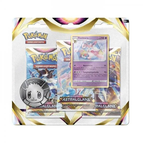 POKEMON 45367 Pokemon Schwert & Schild Astralglanz 3-Pack Blister - Feelinara DE