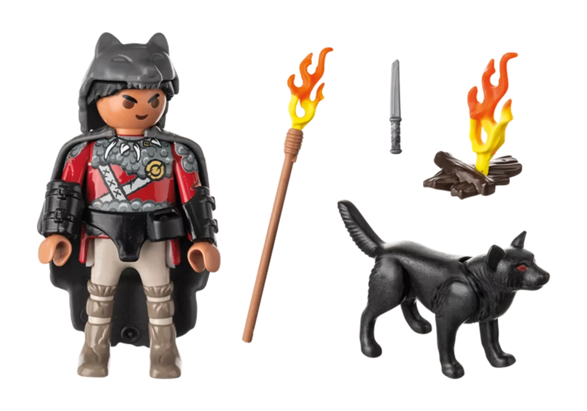 PLAYMOBIL 71482 Krieger mit Wolf