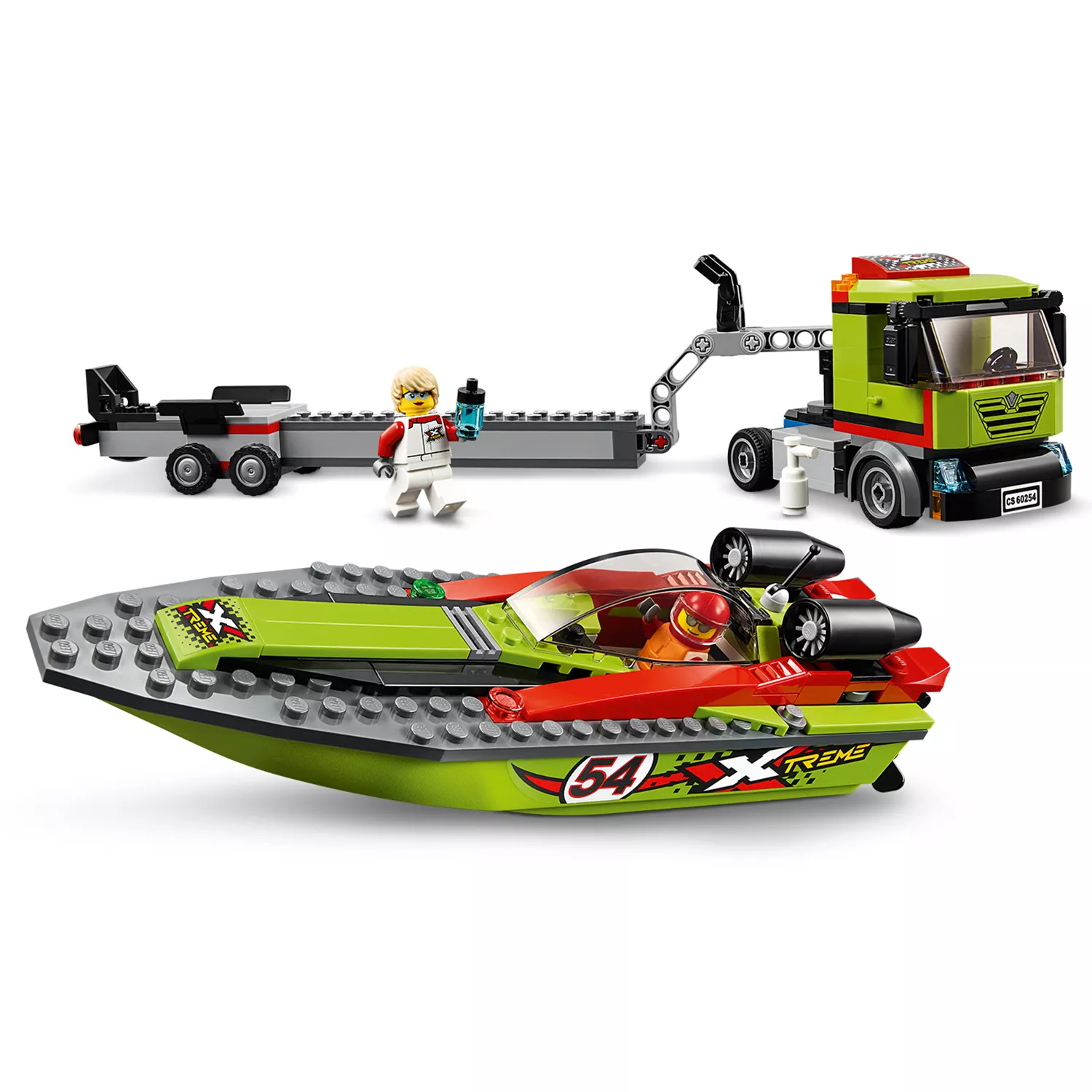 LEGO City Rennboot-Transporter