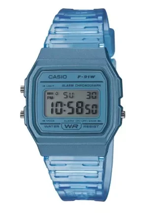 CASIO F-91WS-2EF Uhr, Damen, Digital, Türkis