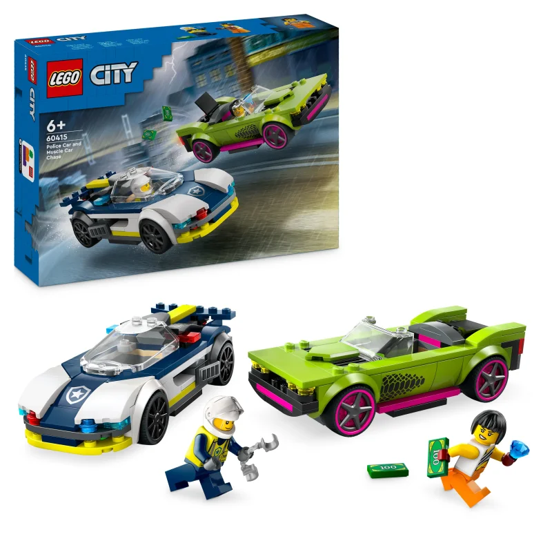 LEGO 60415 Verfolgungsjagd Mit Polizeiauto & Muscle