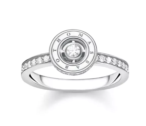 Thomas Sabo Ring, Kreis Mit Weißen Steinen, Si, TR2255-051-14, Sterling Silver