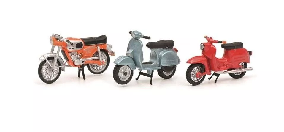 Schuco Motorrädern M.3 SET 2022 Orange Blau Rot 1:43 450380300