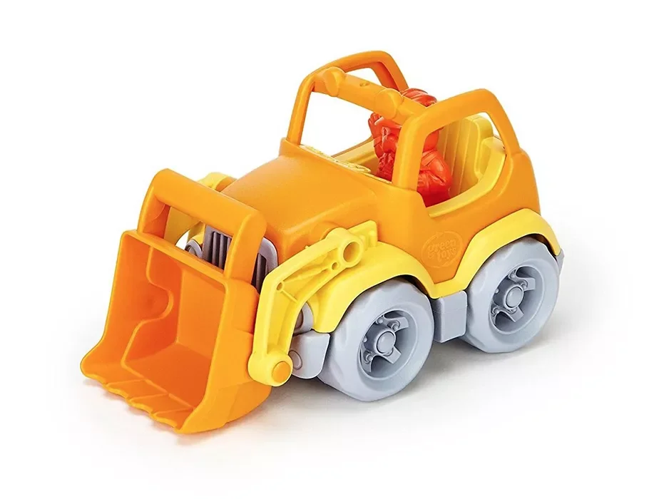 Green Toys 011062 Baustellen Bagger mit Schaufel