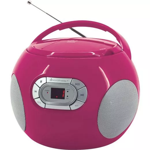 SoundMaster CD-Spieler Tragbar Pink KCD1600PI