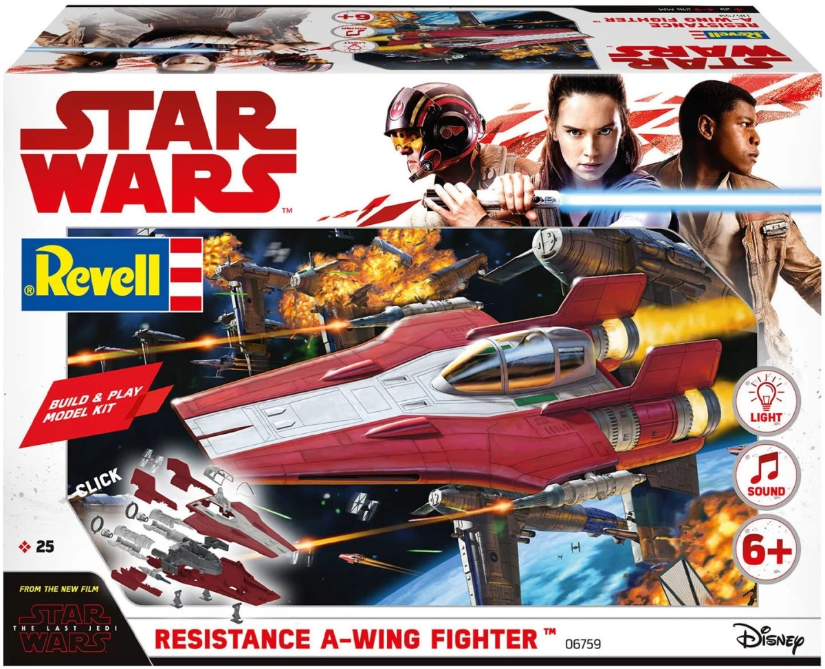 Revell 06759 Resistance A-Wing Fighter Rot - Star Wars 1:44