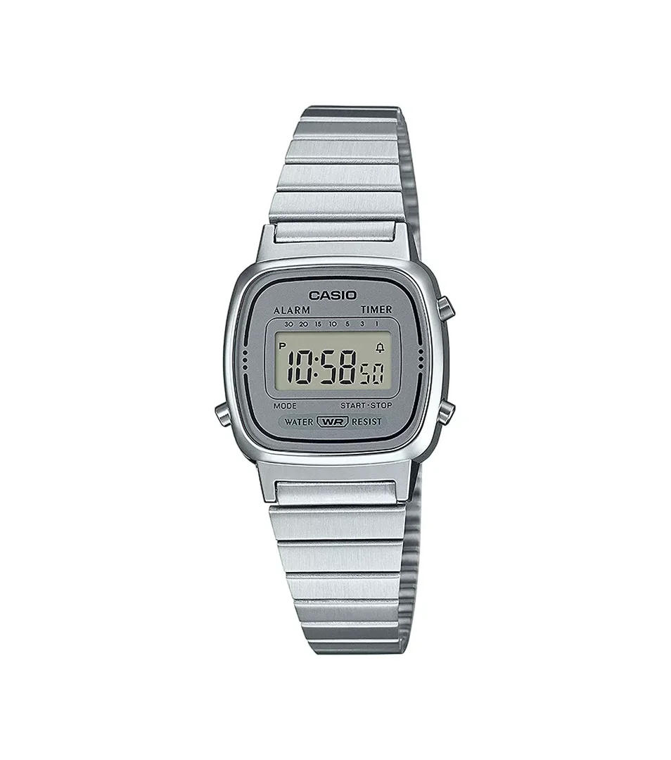 CASIO LA670WEA-7EF uhr, damen, silber