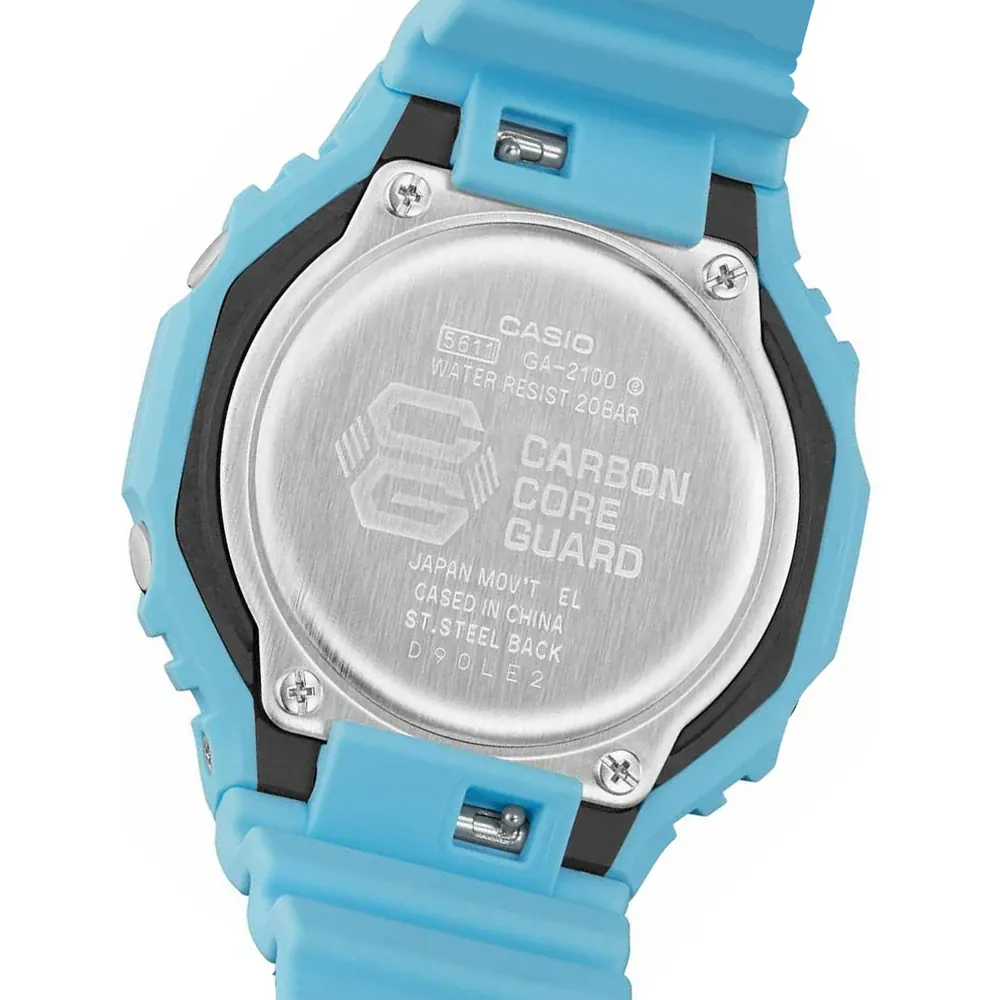 CASIO G-SHOCK GA-2100-2A2ER Uhr Armbanduhr analog digital blau 