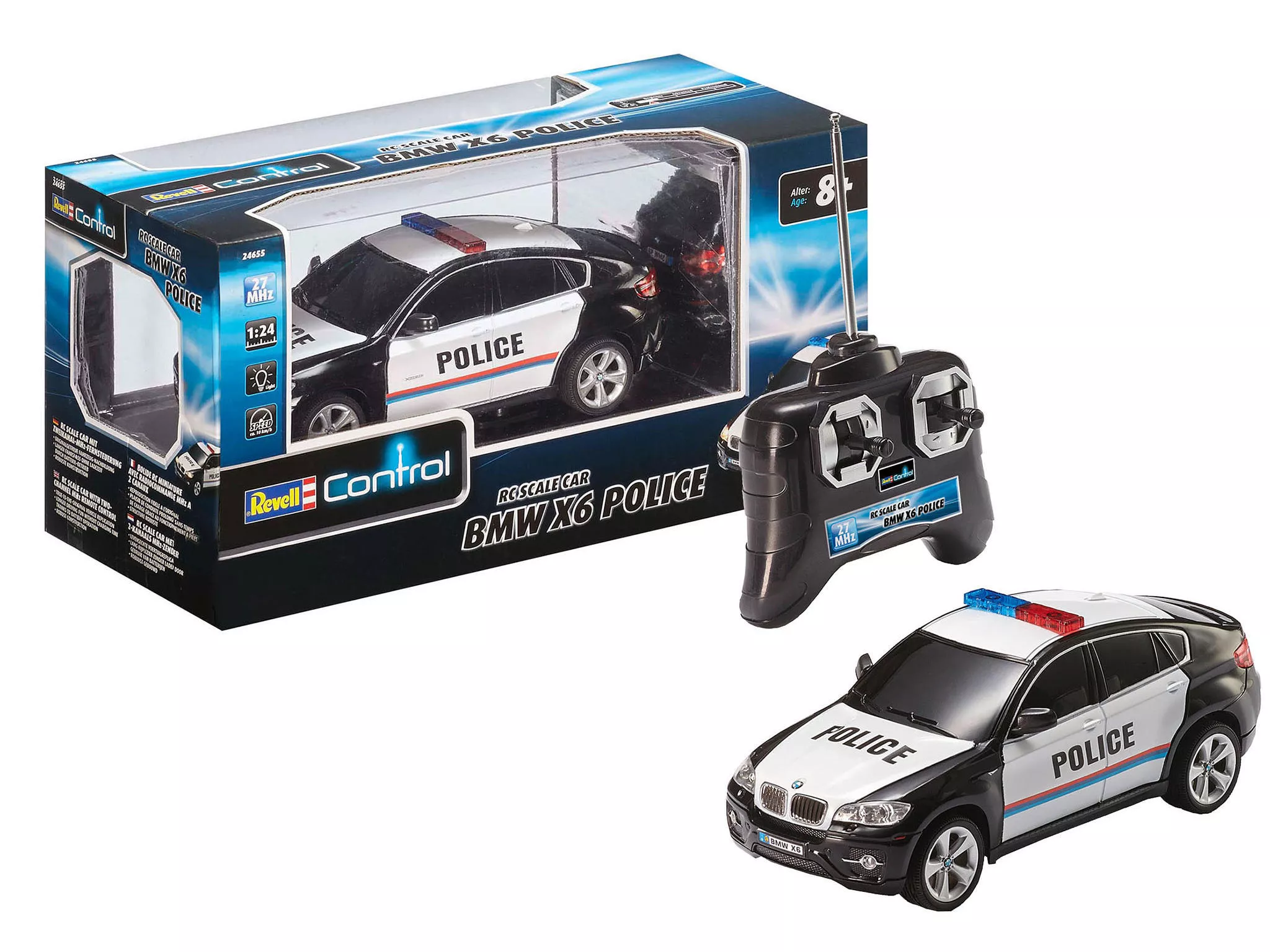Revell 24655 RC Scale Car BMW X6 Police Revell Control Ferngesteuertes Polizeiauto