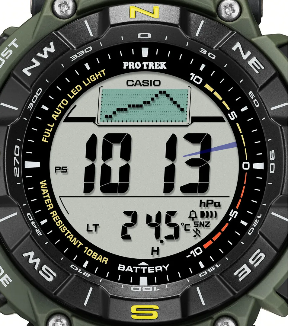 CASIO PRG-340-3ER uhr, pro trek, digital, khaki