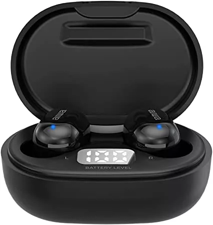 Aiwa EBTW-150BK Auriculares Micro, EarBuds Negro Bluetooth/TACTIL/ESTUCHE CARGA/PANTALLA LED/2XMIC EBTW-150BK