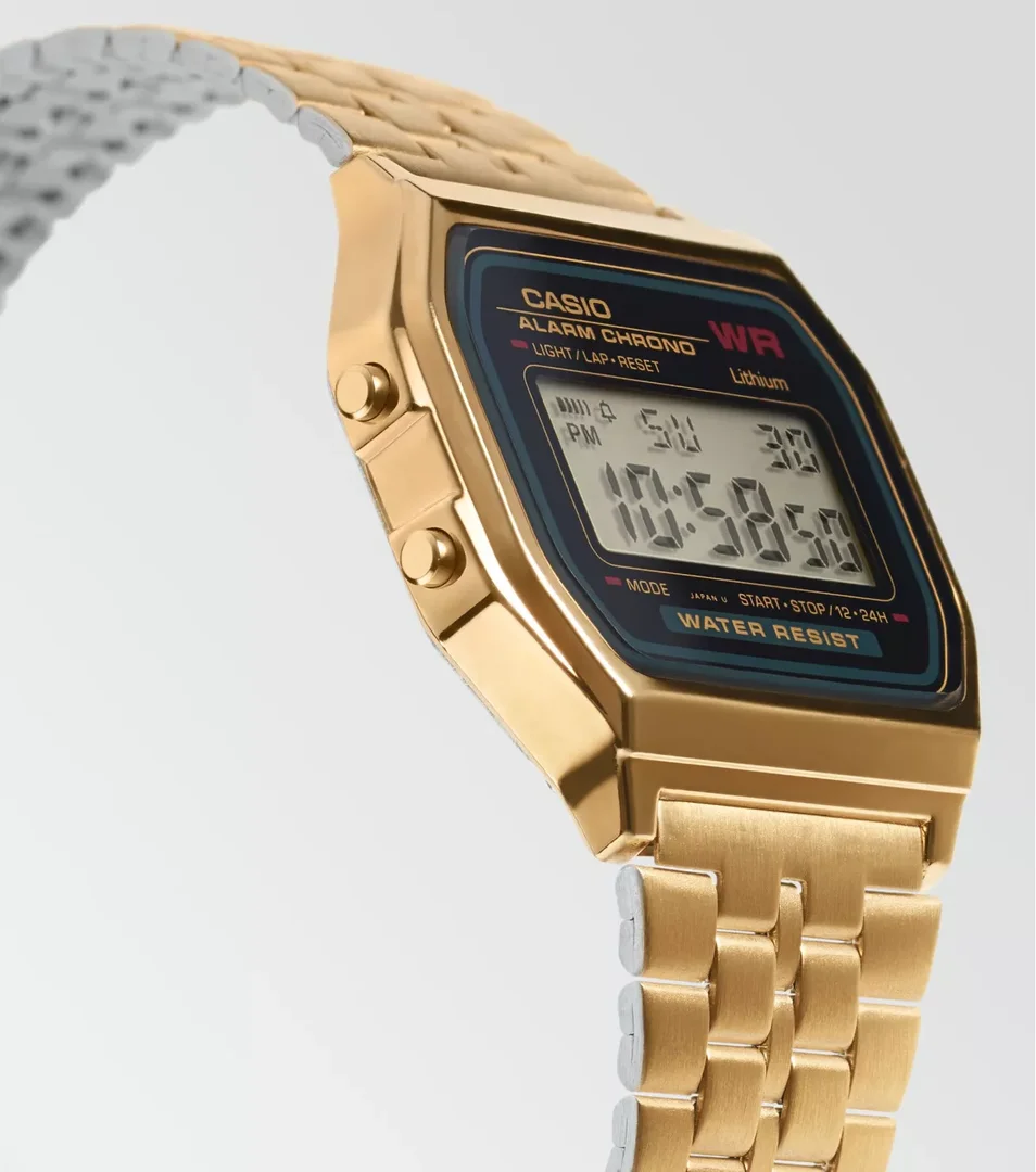 CASIO A159WGEA-1EF Uhr, Herren, Coll. Basis, Gold-Schwarz