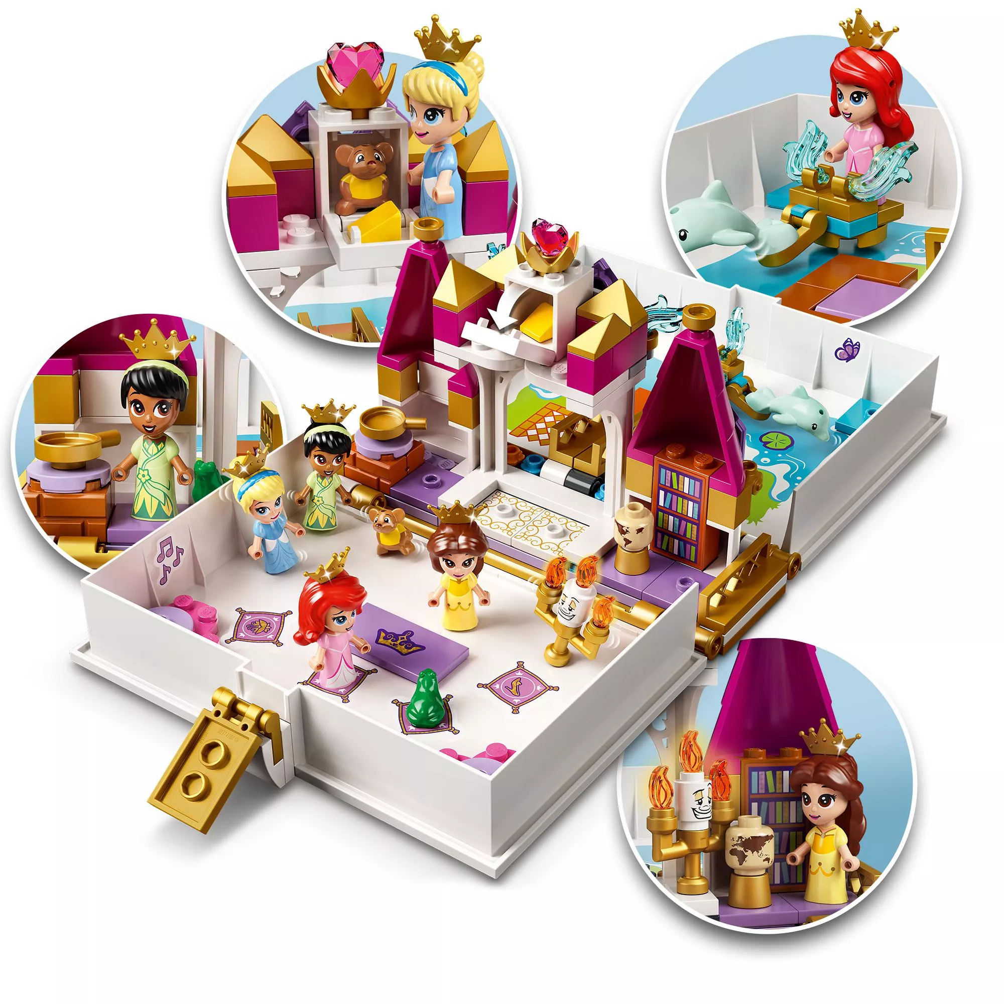 LEGO Disney Princess Märchenbuch Abenteuer mit Arielle, Belle, Cinderella und Tiana