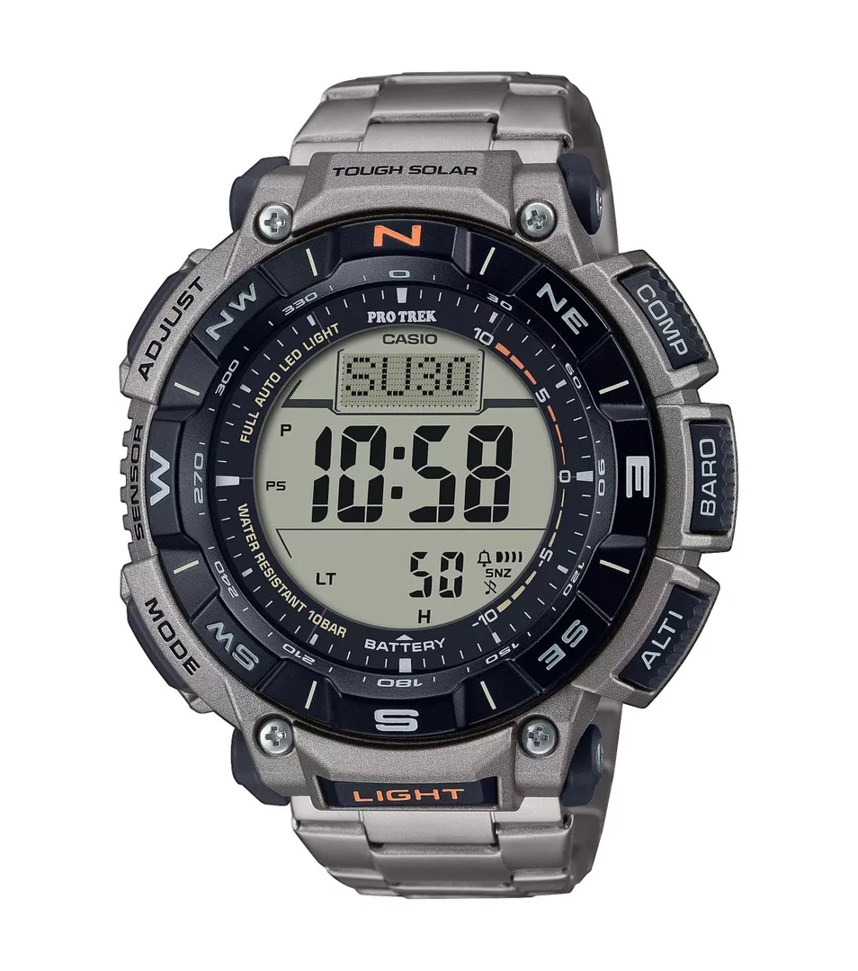 CASIO PRG-340T-7ER Uhr, Pro Trek, Digital, Silbergrau