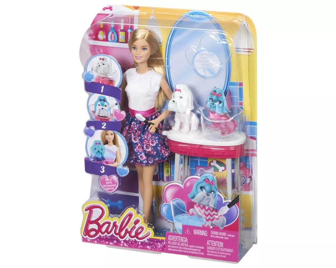 Barbie Farbspass Tiersalon CFN40