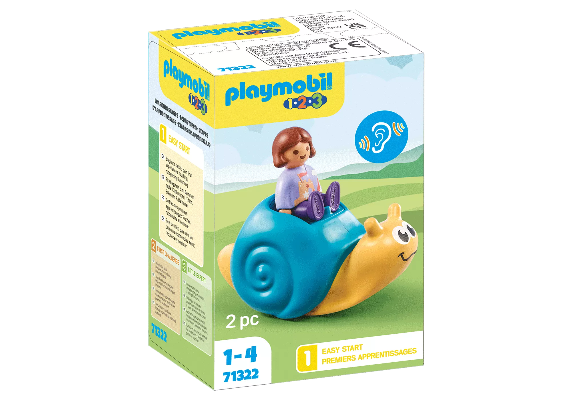 Playmobil 71322 1.2.3: Schaukelschnecke mit Rasselfunktion 1.2.3