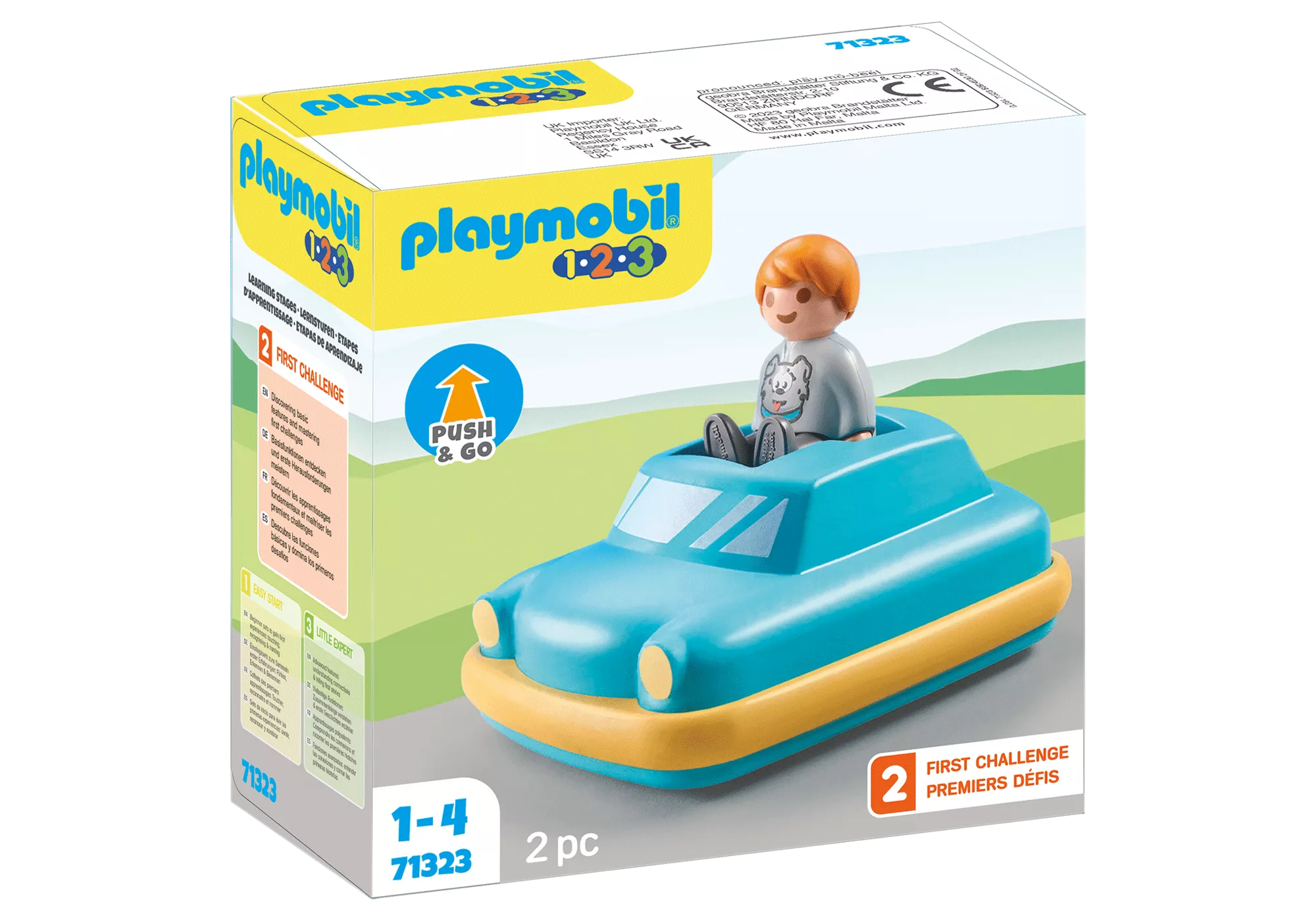 Playmobil 71323 1.2.3: Push & Go Car 1.2.3