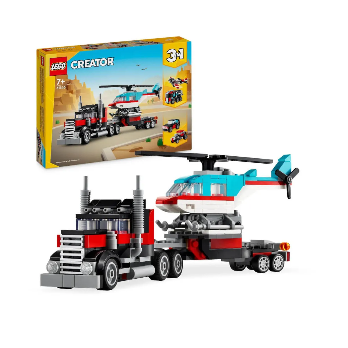 LEGO 31146 Tieflader Mit Hubschrauber