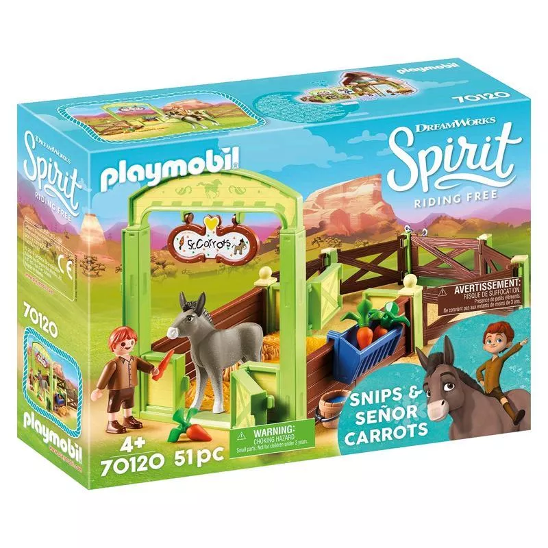 PLAYMOBIL 70120 Playmobil Pferdebox Snips & Herr Karotte