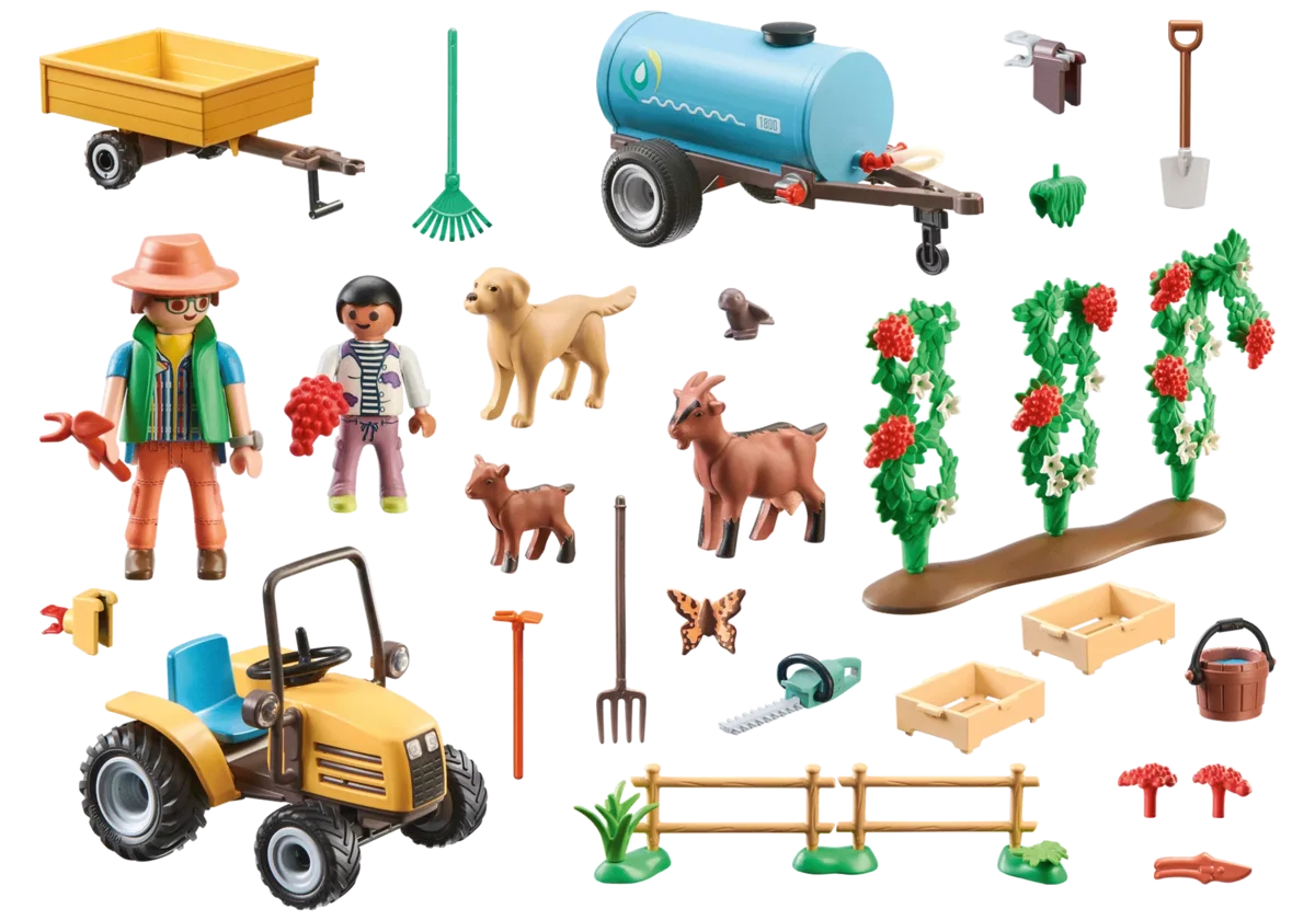 PLAYMOBIL 71442 Traktor mit Anhänger und Wassertank