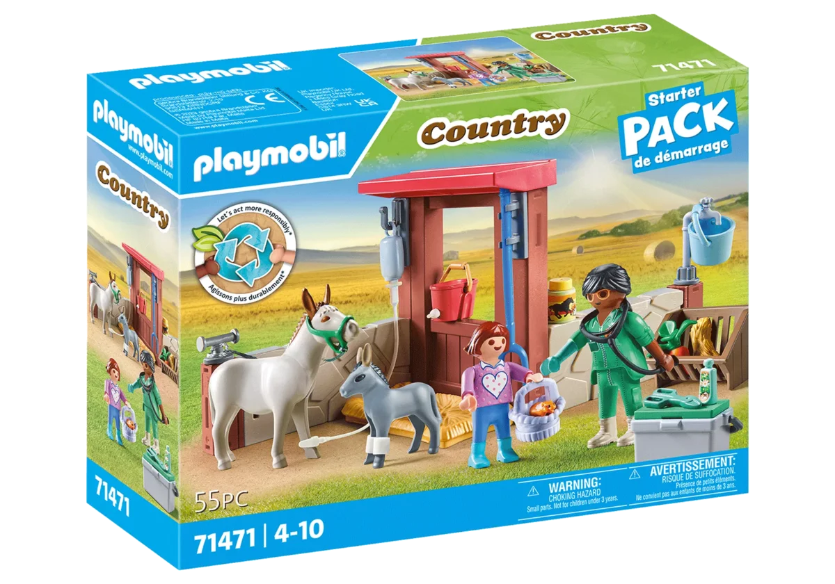 PLAYMOBIL 71471 Tierarzteinsatz bei den Eseln