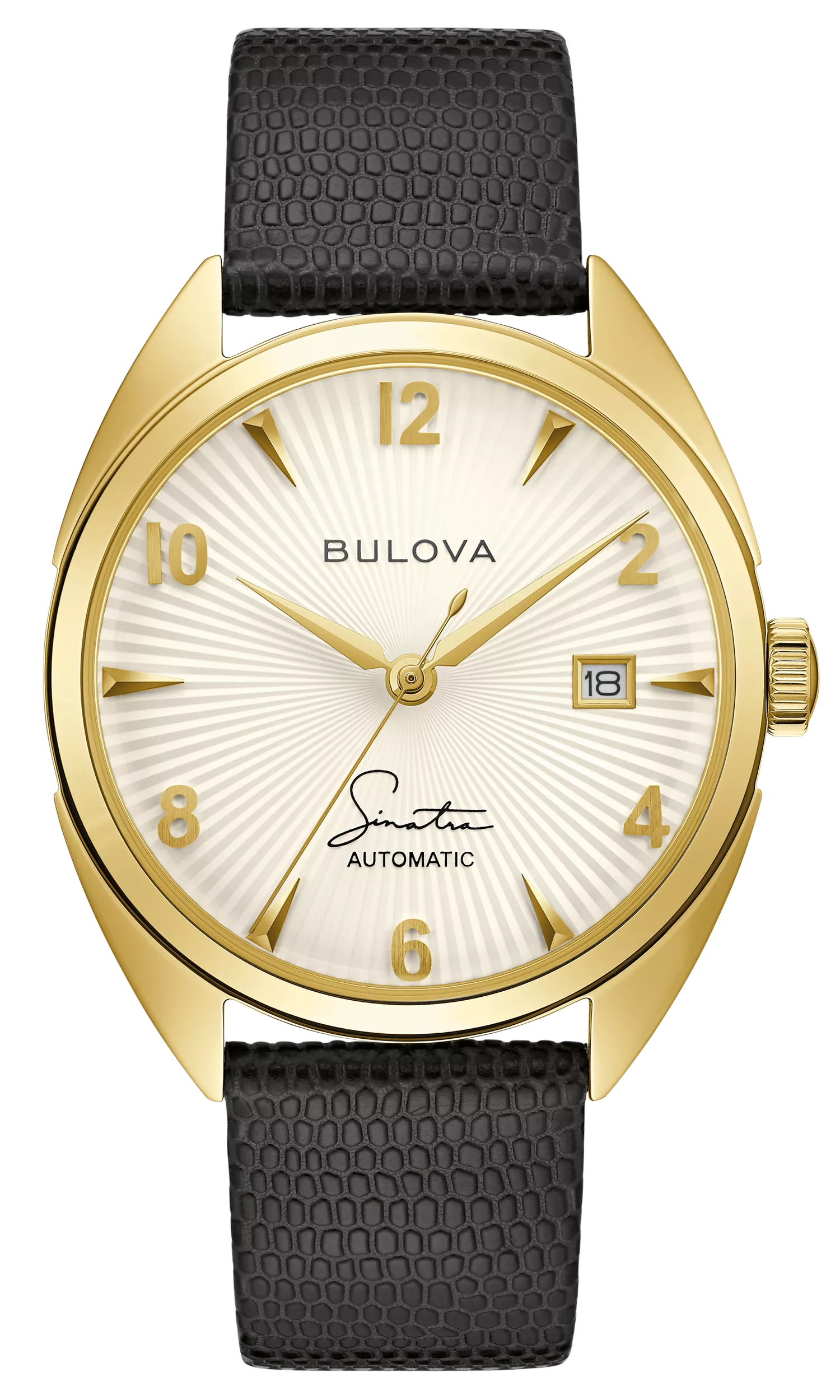 BULOVA 97B196 Uhr Automatic Schwarz Gold Herren