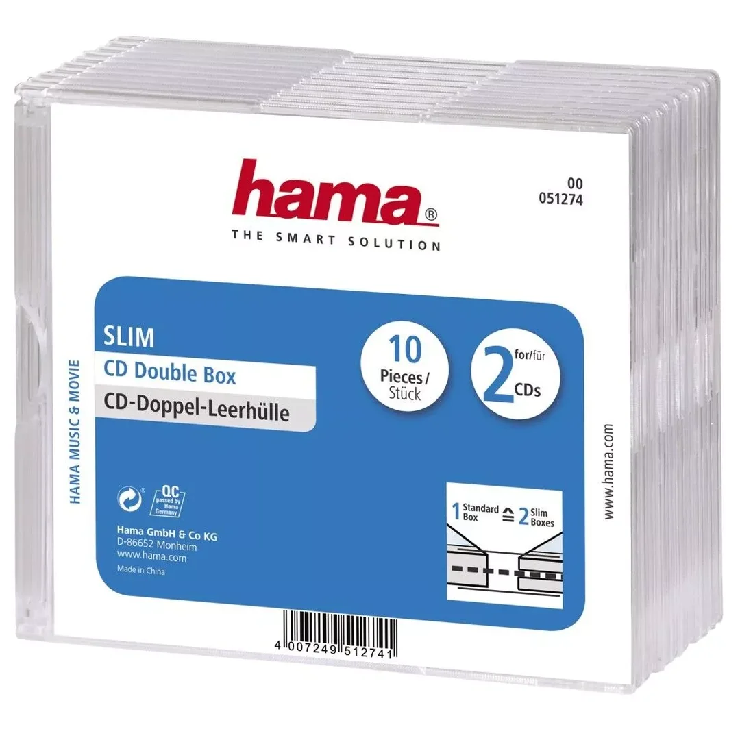 Hama CD SLIM DOUBLE BOX, 51274