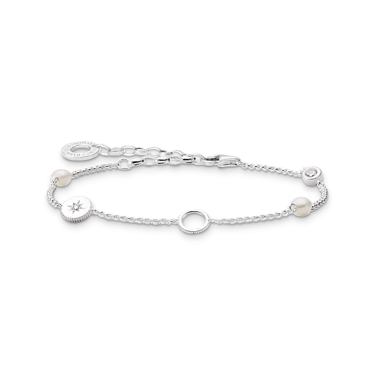 Thomas Sabo Armband 925 Sterlingsilber/ Süßwasserzuchtperle/ Zirkonia weiß Charm Club X0273-167-14-L19v