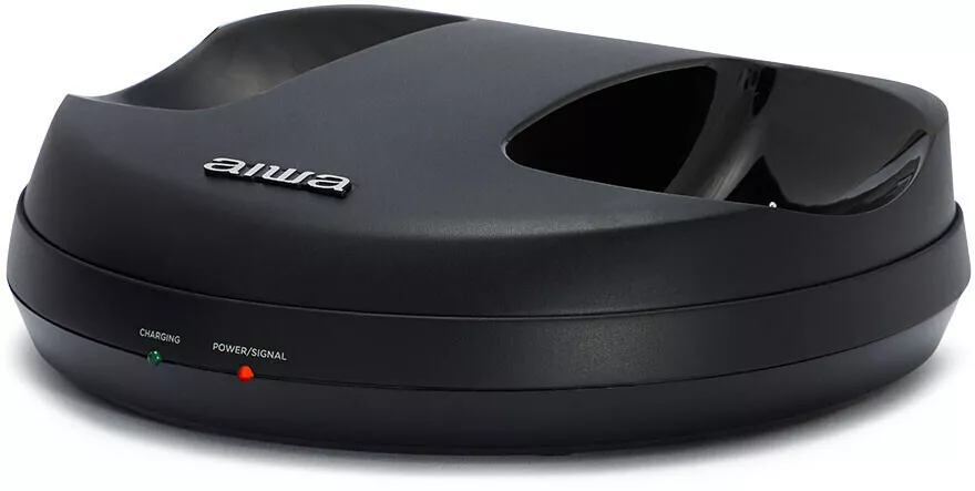 AIWA WHF-880 Wireless RF Headphones Black Headband for TV/DVD/HiFi, 100M Range, Rechargeable.