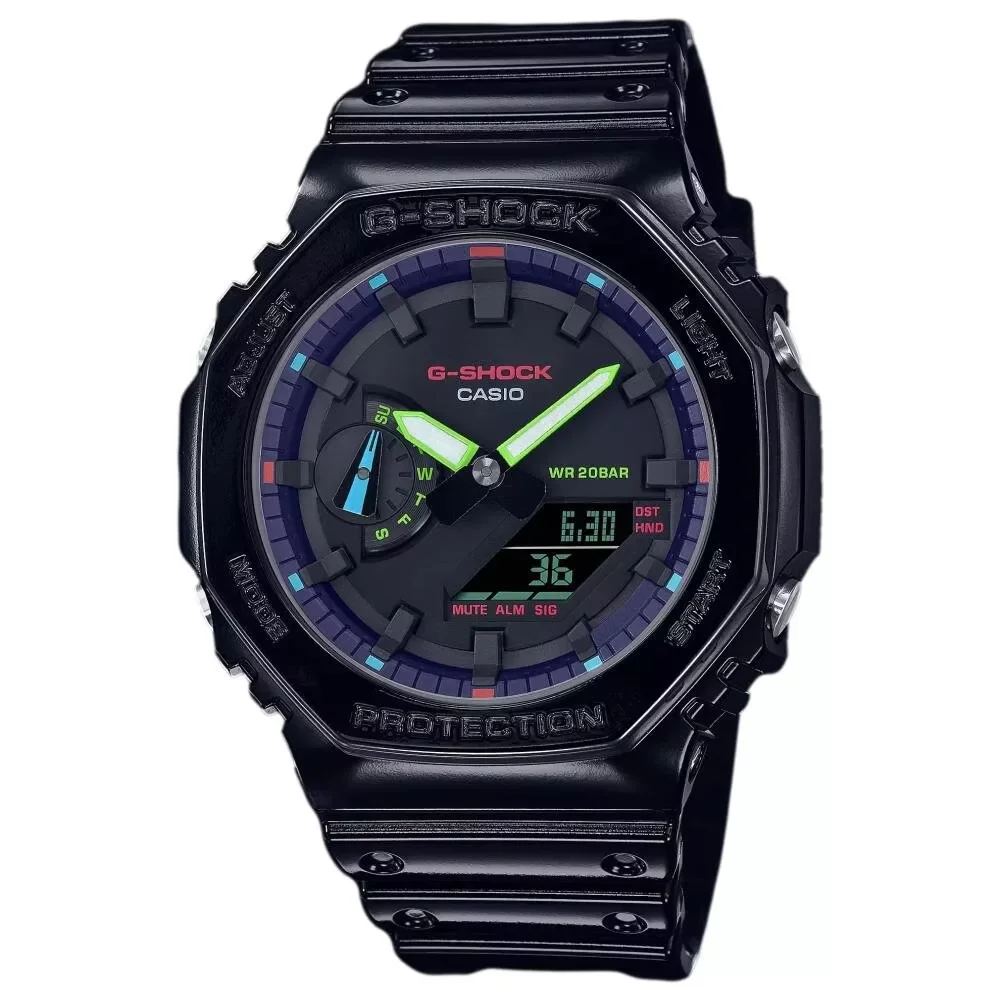 CASIO GA-2100RGB-1AER Uhr, G-Shock, Schwarz