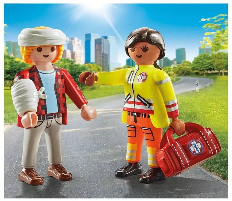 PLAYMOBIL 71506 Duopack Sanitäterin Mit Patient