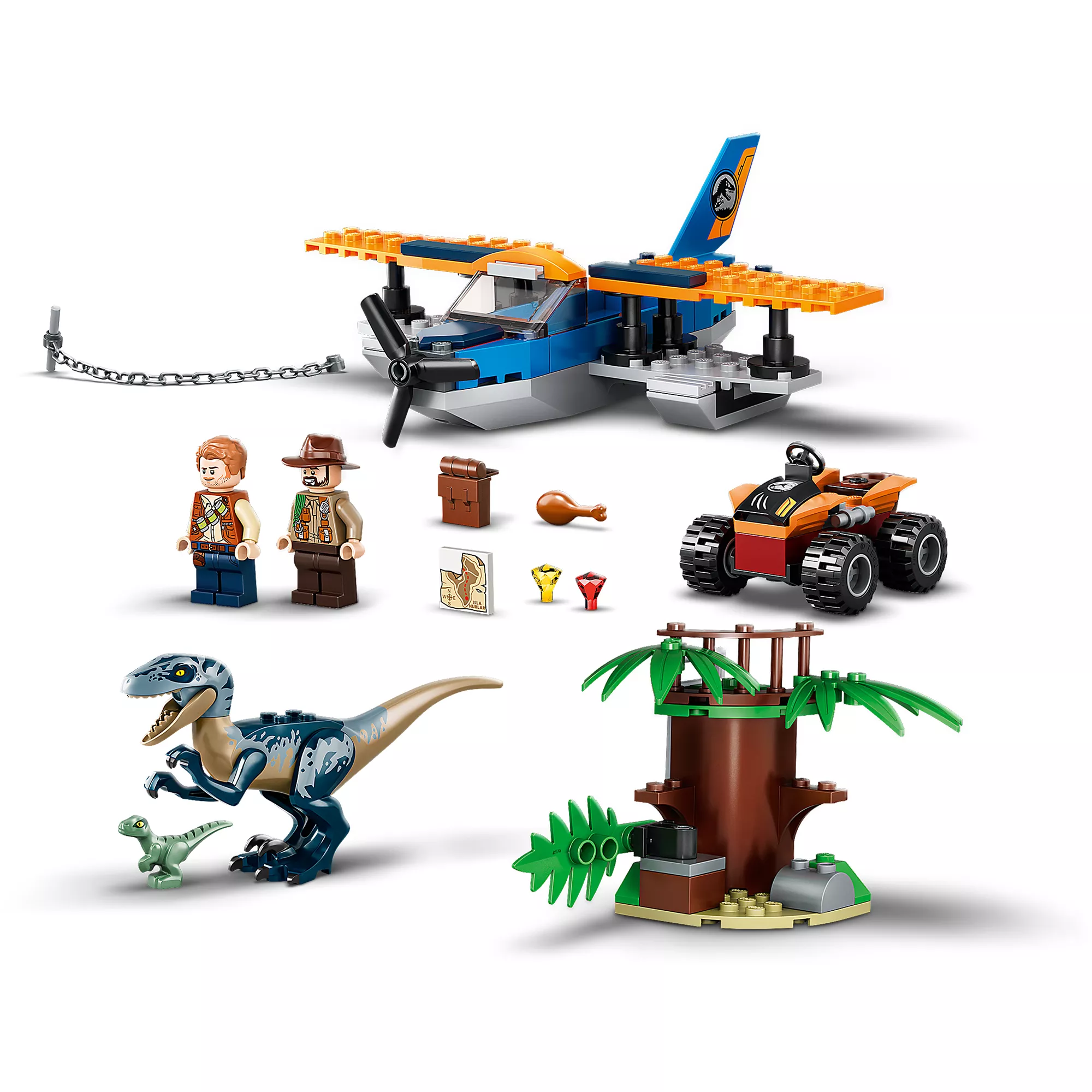LEGO Jurassic World Velociraptor: Rettungsmission mit dem Doppeldecker