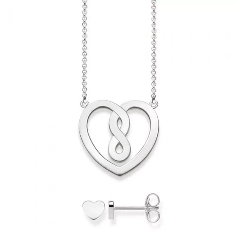 Thomas Sabo Kette & Ohrstecker, Valentines Day, Silb (SET0557-001-21-L42V)