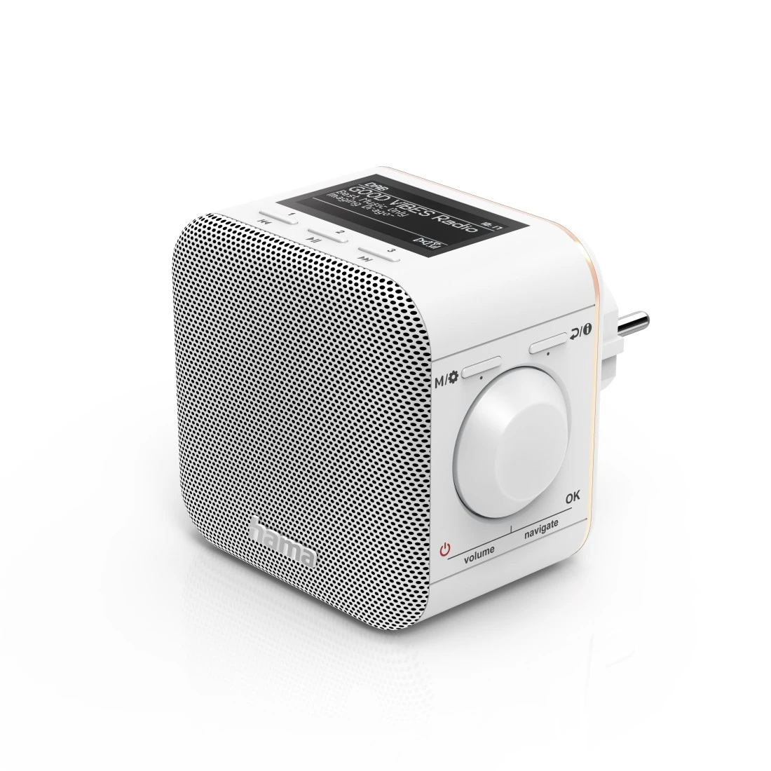 Hama DR40BT-PlugIn Flush-mount radio DAB+ AUX, Bluetooth White