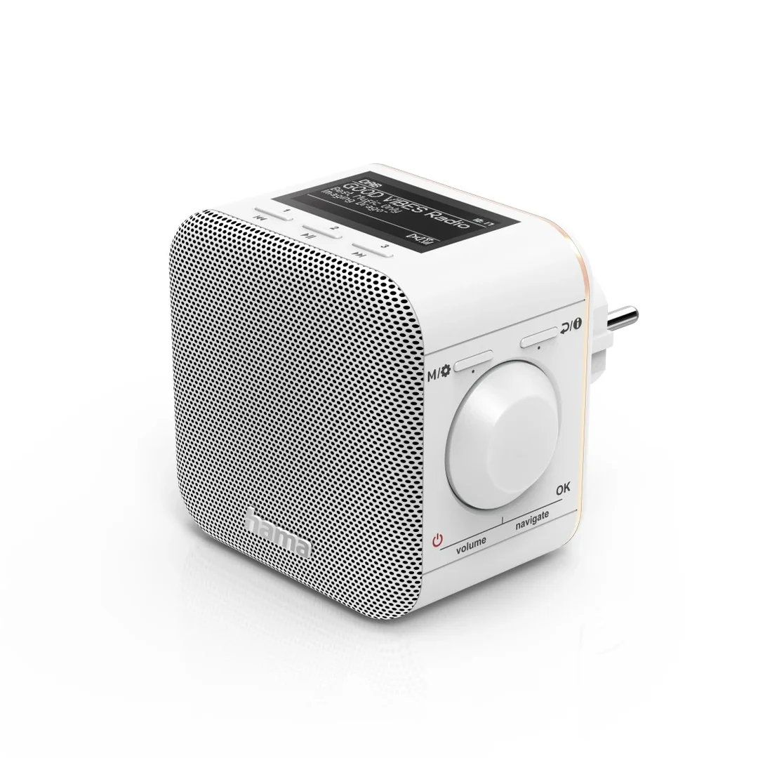 Hama DR40BT-PlugIn Flush-mount radio DAB+ AUX, Bluetooth White