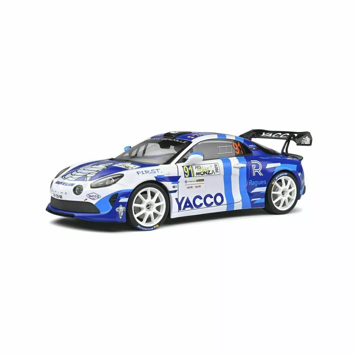 Schuco Renault Alpine A110 Rallye 2020 #91 Weiß Blau 1:18 421183300