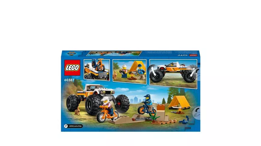 LEGO 60387 City Offroad Abenteuer, Monster Truck Spielzeug für Kinder