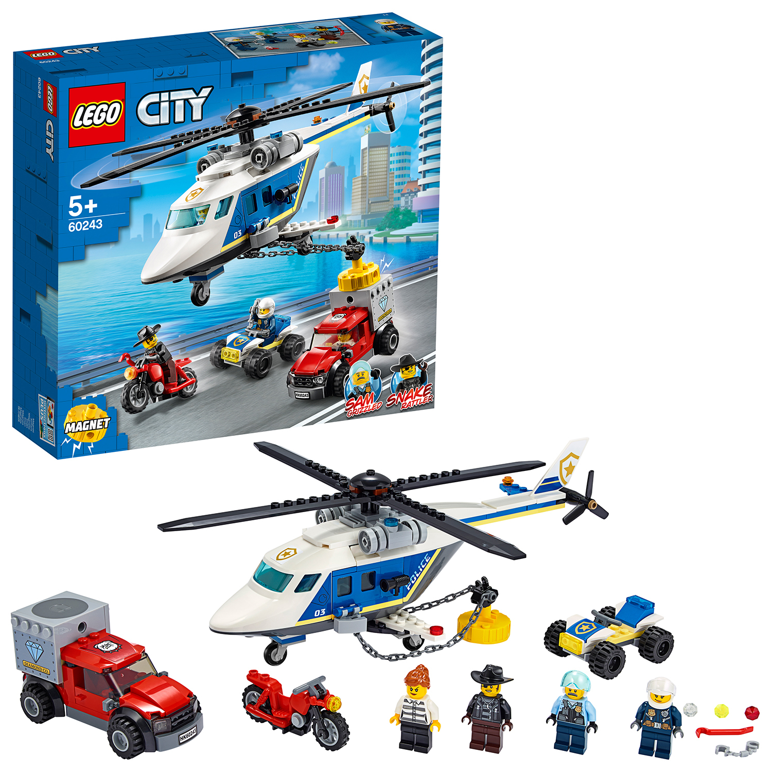 LEGO City Verfolgungsjagd mit dem Polizeihubschrauber