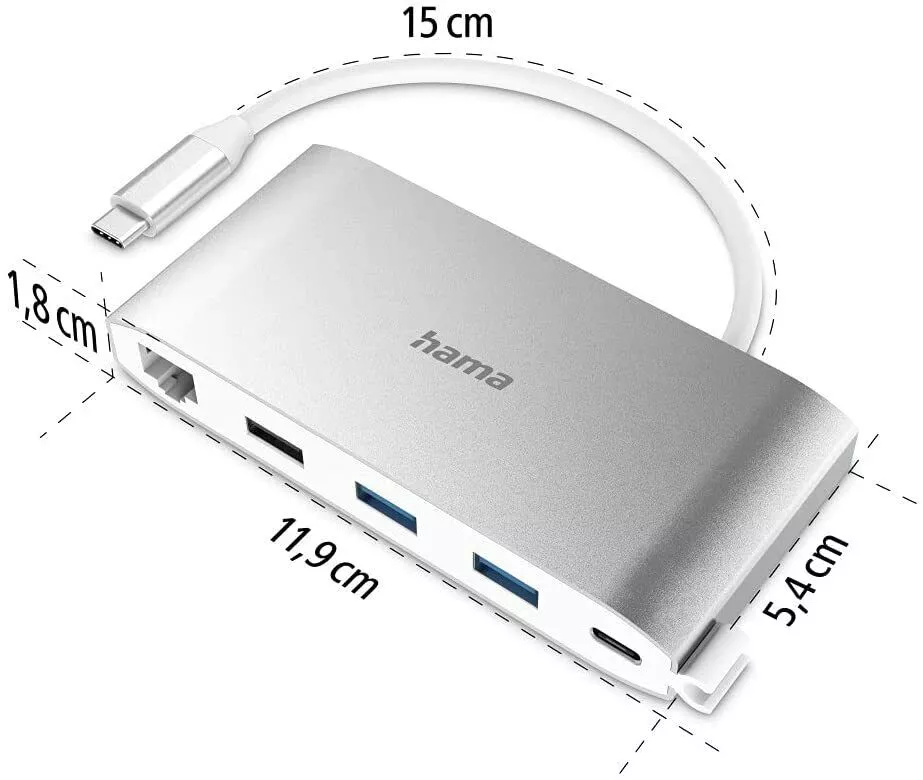 Hama USB-C-Multiport, 8 Ports 200111
