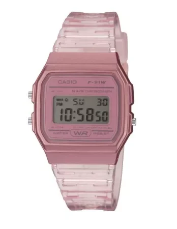 CASIO F-91WS-4EF Uhr, Damen, Digital, Rosa