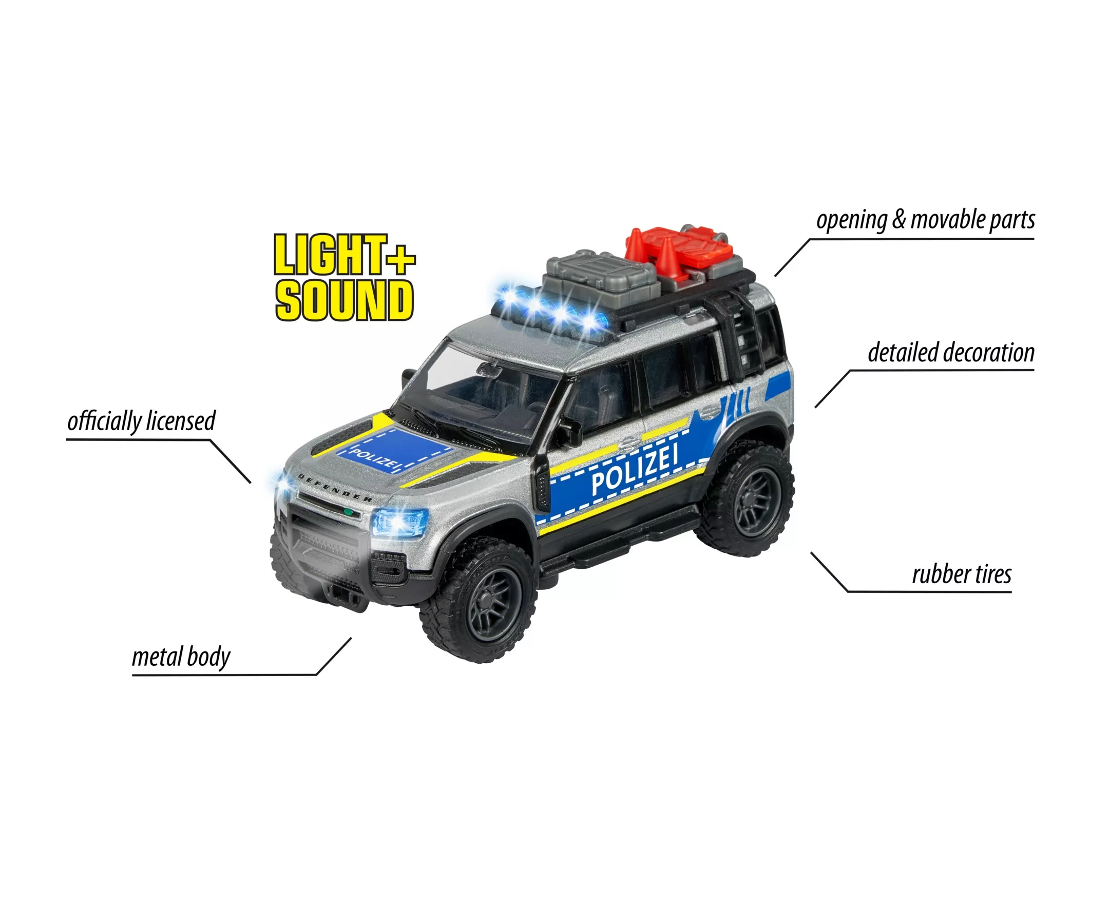 Majorette Land Rover Police (213712000)
