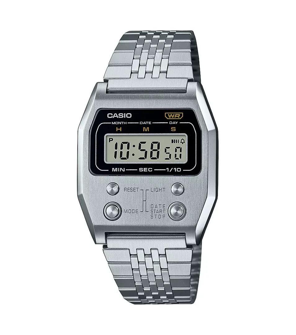 Casio A1100D-1EF Vintage Armbanduhr Digital Stahl