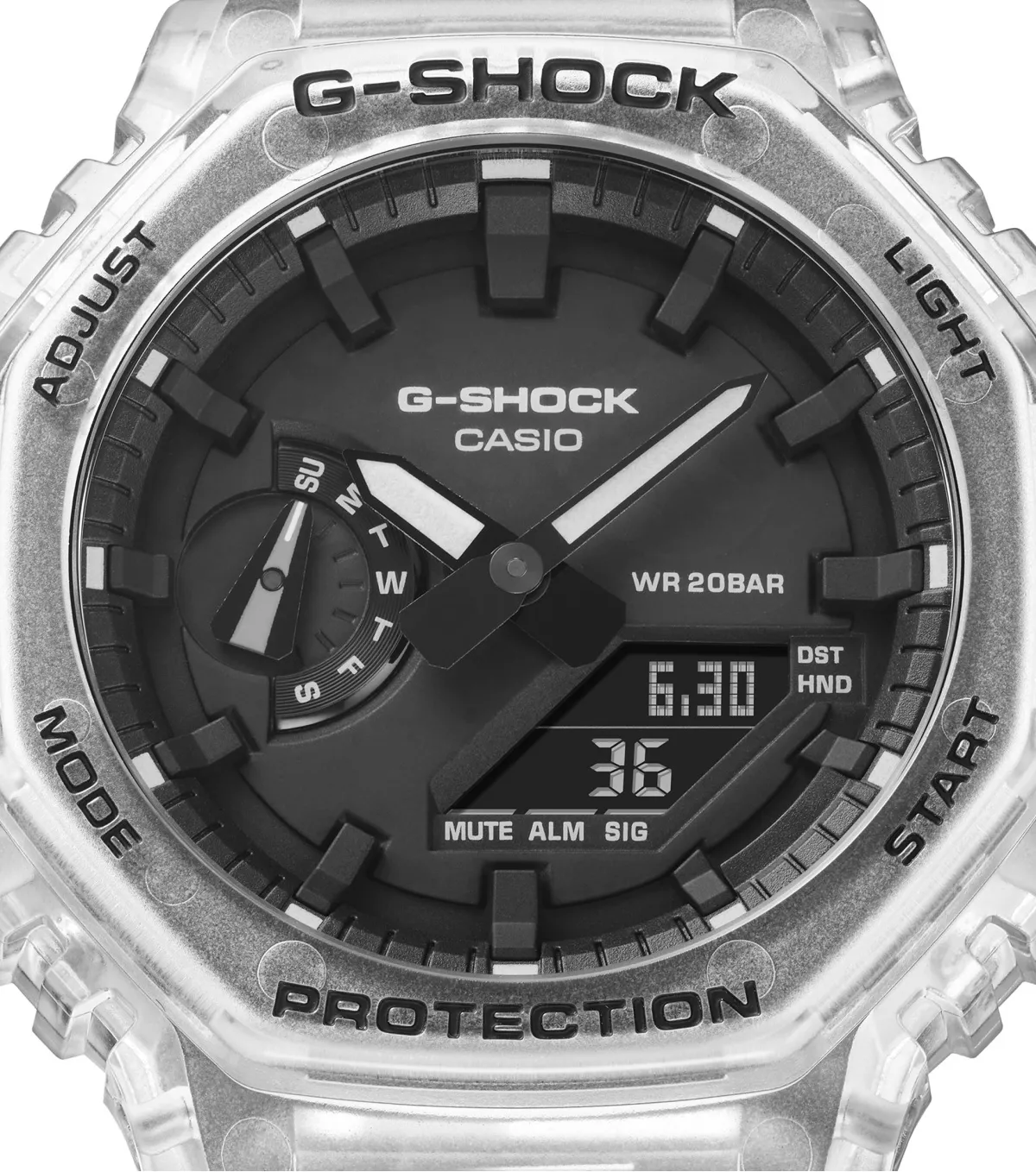 CASIO G-SHOCK GA-2100SKE-7AER Uhr Durchsichtig Anadigi