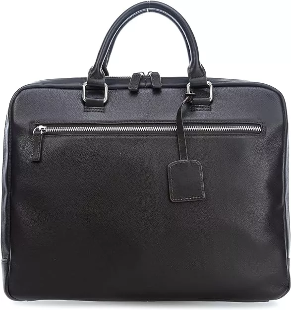 Leonhard Heyden 9039852 Zipped Briefcase, Braun Oxford,