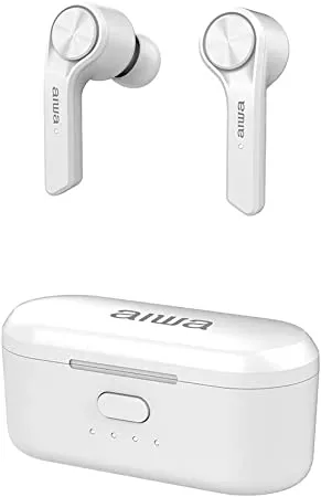 Aiwa ESP-350WT TWS Headphones with Bluetooth, Charging Base, TWS, Wireless, White