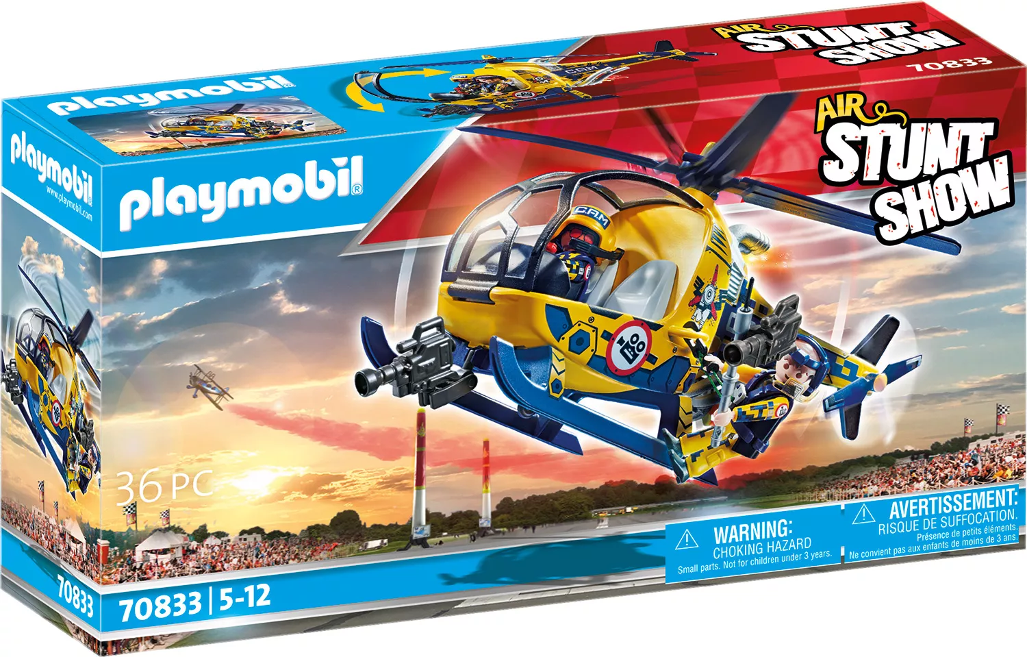 PLAYMOBIL 70833 Air Stuntshow Filmcrew-Helikopter