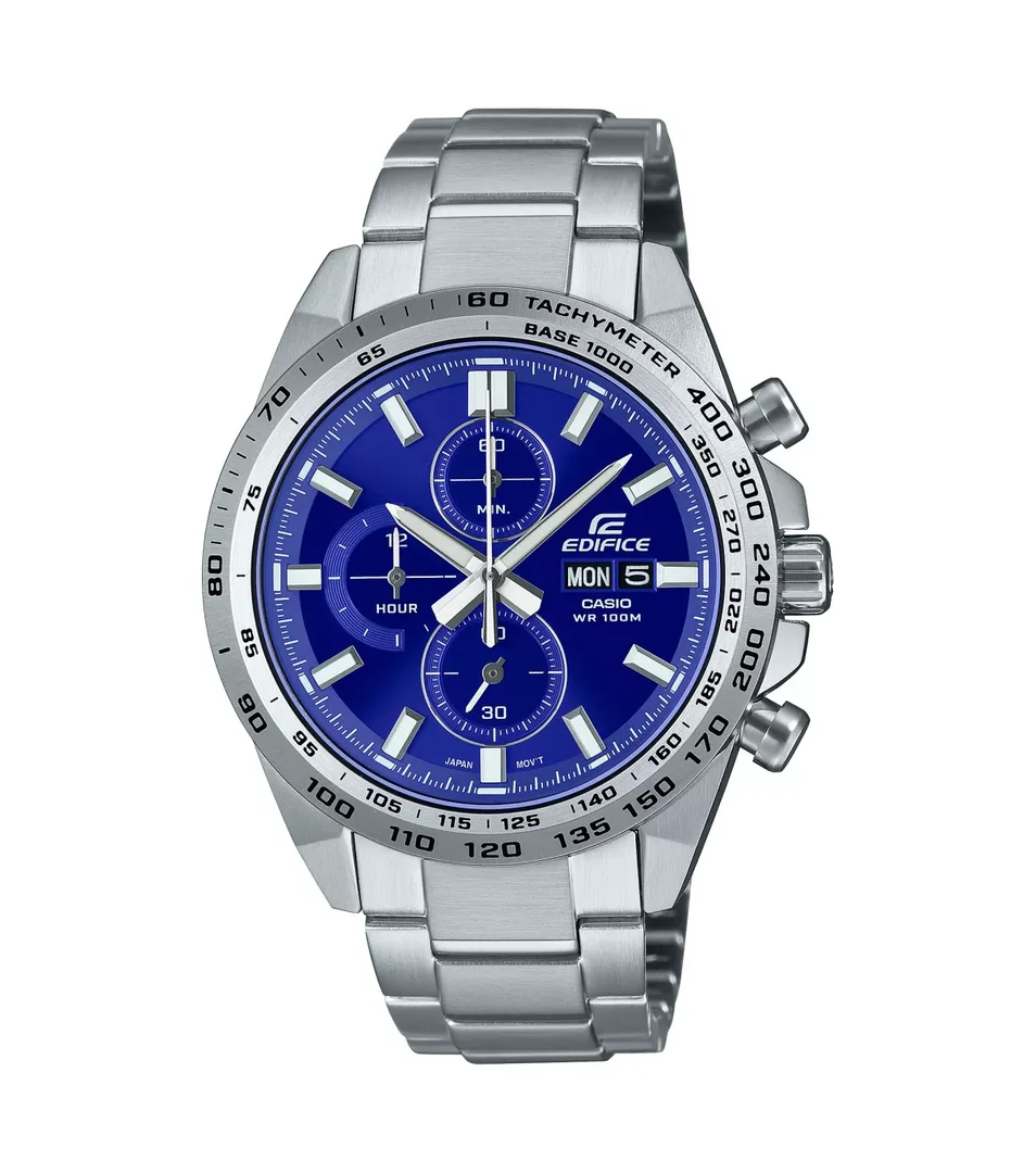 CASIO EFR-574D-2AVUEF Uhr, Edifice, Silber/Blau