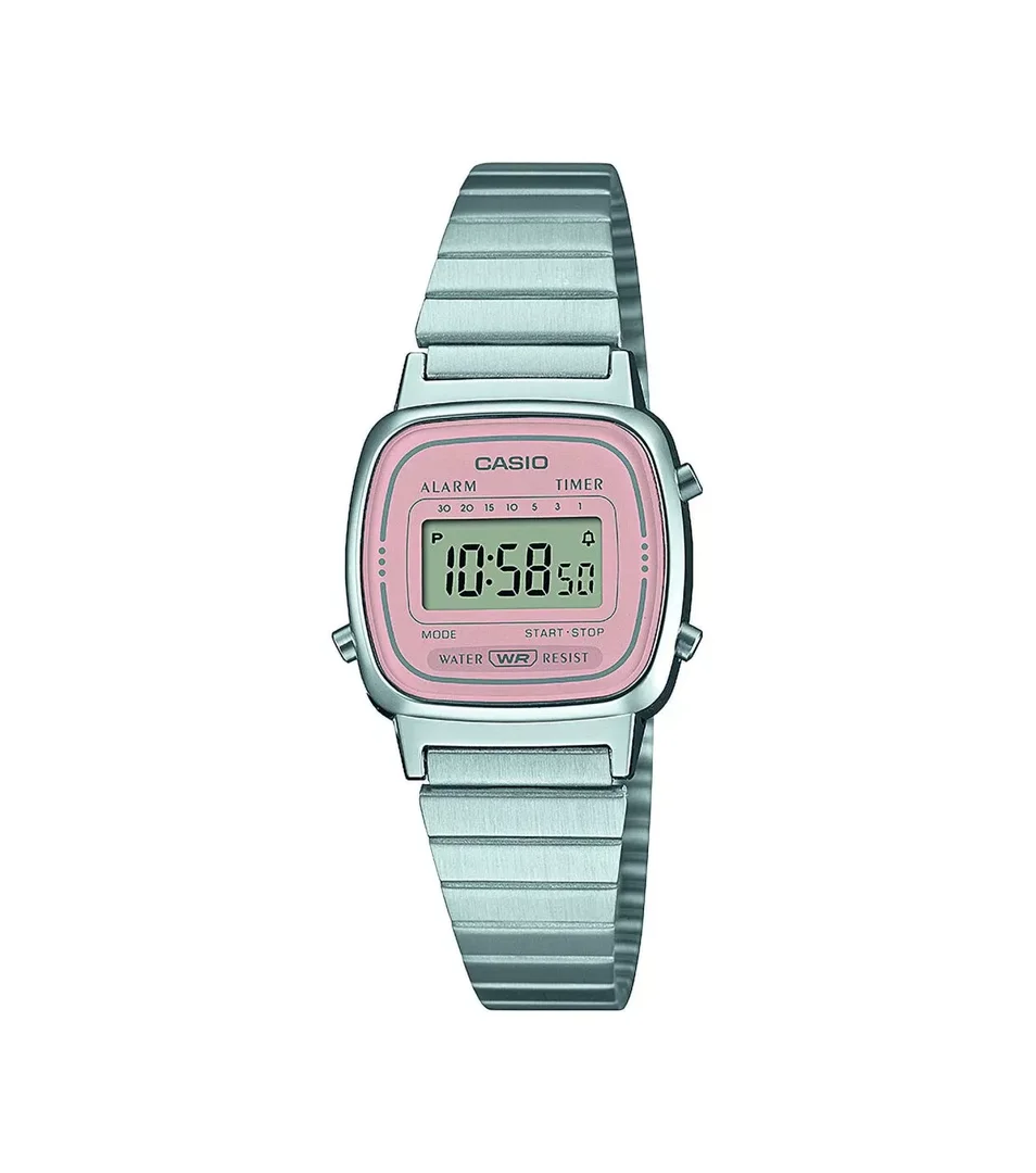 CASIO LA670WEA-4A2EF Casio Vintage Silber/Rosa